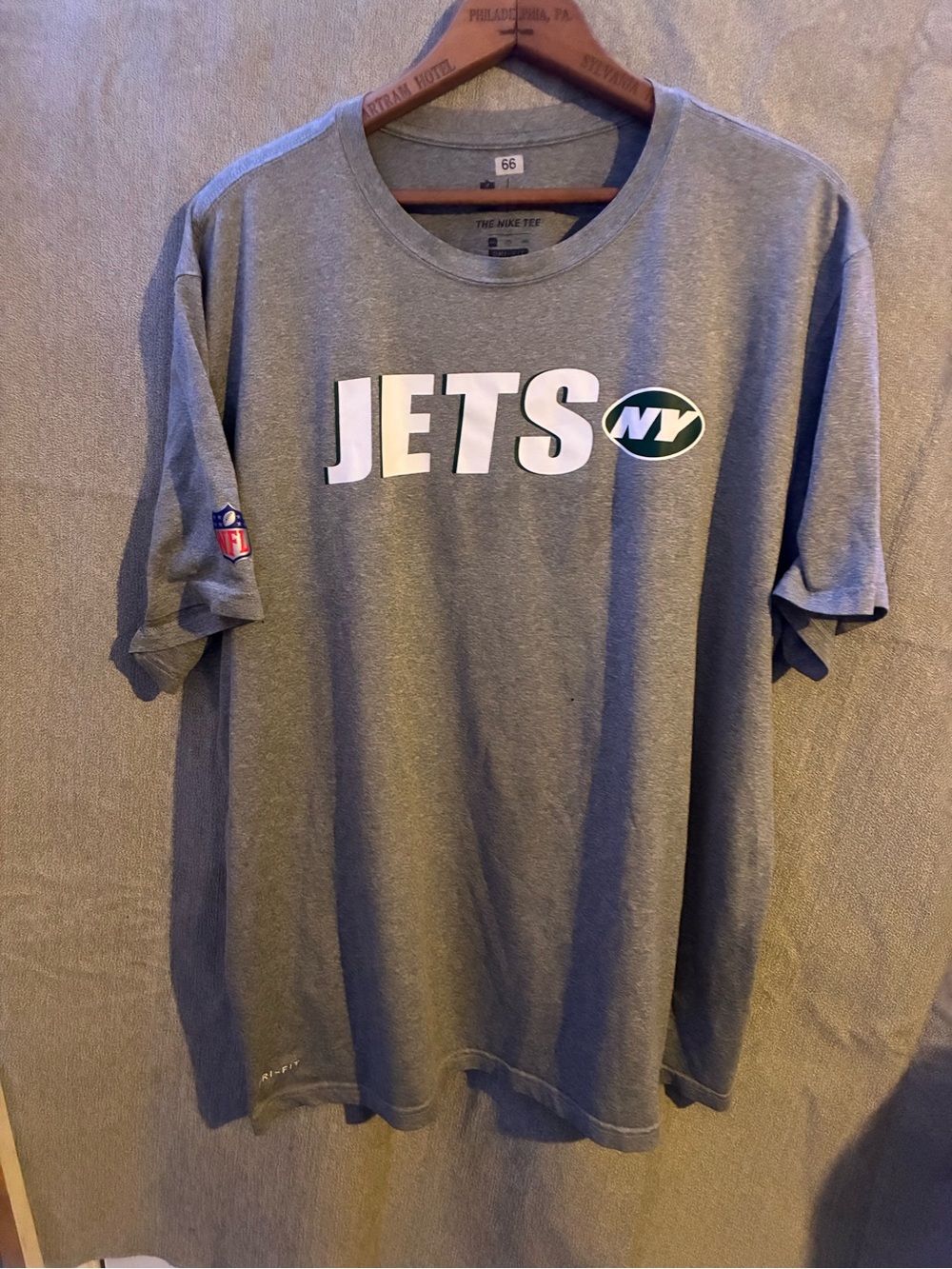 Nike Grey New York Jets Short Sleeve Tee